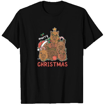 Discover Capybara Christmas Tree Merry Christmas T Shirts