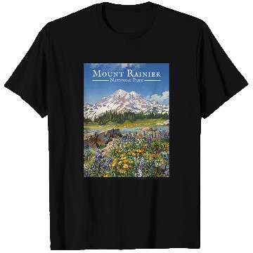 Discover Mount Rainier Paradise Meadows T Shirts