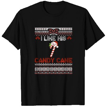 Discover I Like His Candy Cane Funny Couples Ugly Xmas T Shirts