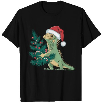 Discover Christmas Tree Santa Iguana T Shirts