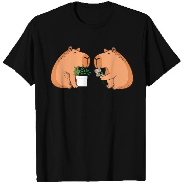 Discover Cute Gardening Garden Capybara Flower T Shirts