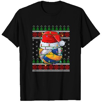 Discover Volleyball Ugly Christmas Santa Hat T Shirts