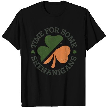 Discover St. Patrick's Time For Some Shenanigans Clover T Shirts