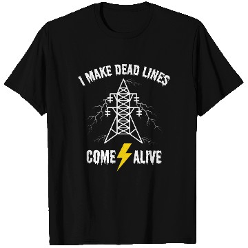 Discover I Make Dead Lines Come Alive – Lineman Halloween T Shirts