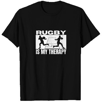 Discover Rugby Is My Therapy Funny Rugby Player T Shirts