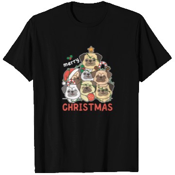 Discover Pug Christmas Tree Merry Christmas T Shirts