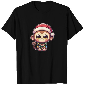 Discover Christmas Hat Christmas Fairy Lights Monkey T Shirts