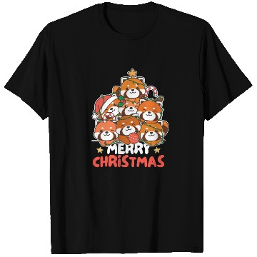 Discover Red Panda Christmas Tree Merry Christmas T Shirts