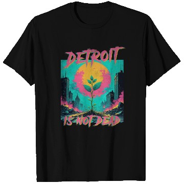 Discover Detroit is not dead vintage retro punk T Shirts