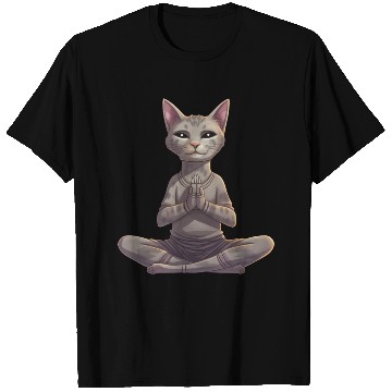 Discover Cat yoga T Shirts