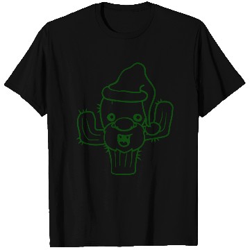 Discover Cactus Santa Claus Funny Face Christmas Cool Cacti T Shirts