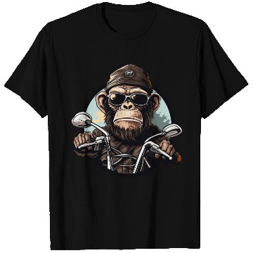 Discover Monkey Motorcyclist / Motorcycle Monkey T Shirts