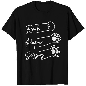 Discover Rock Paper Scissors Cute cat lover T Shirts