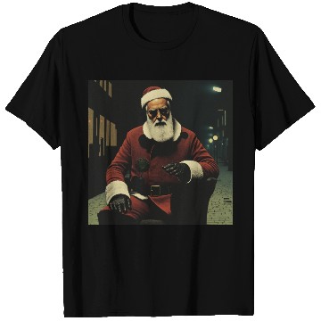 Discover Santa Goes Cyberpunk T Shirts