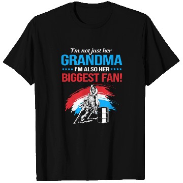Discover Grandma Biggest Fan Barrel Racing Grandma T Shirts