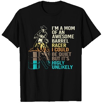 Discover Funny Horseback Riding Cowgirl Barrel Racing Mom T Shirts