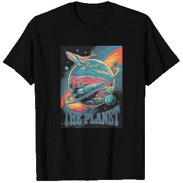 Discover Space Whale Adventure on a Mysterious Planet T Shirts