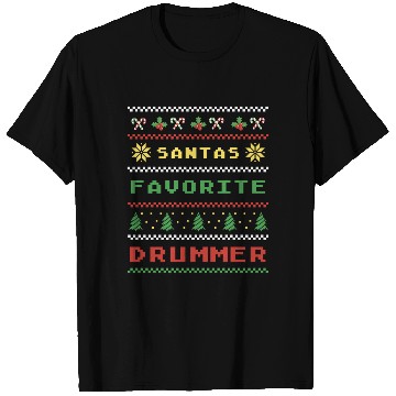 Discover Santas Favorite Drummer Holiday Delight T Shirts