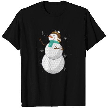 Discover Snowman with Golf Ball Body and Winter Charm T Shirts