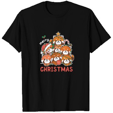 Discover Red Panda Christmas Tree Merry Christmas T Shirts