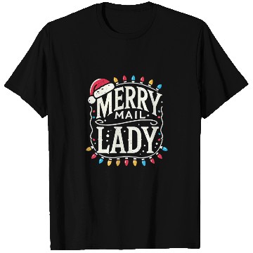 Discover Merry Mail Lady Christmas Santa T Shirts