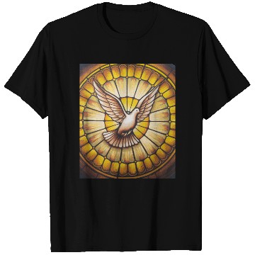 Discover Stained Glass Dove in Flight - Peace & Spiritualit T Shirts