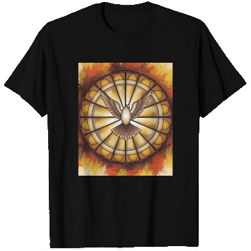Discover Stained Glass Dove in Flight - Peace & Spiritualit T Shirts