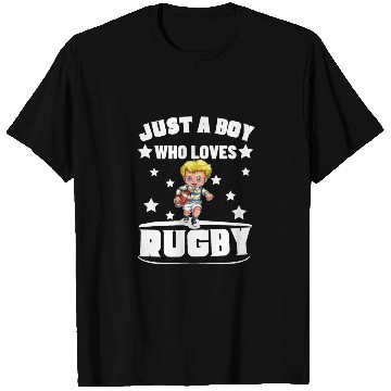 Discover Rugby Player Just A Boy Who Loves Rugby T Shirts