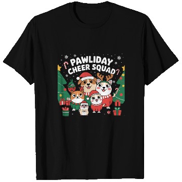 Discover Pawliday Cheer Squad - Festive Pet Lover Christmas T Shirts