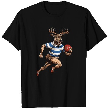 Discover Deer rugby player T Shirts
