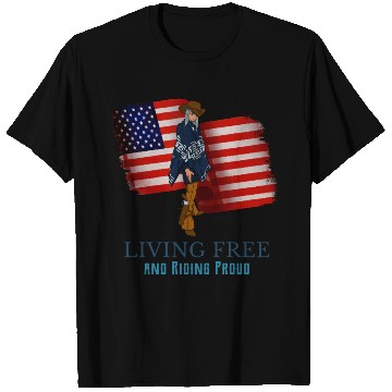 Discover Living Free and Riding Proud T Shirts