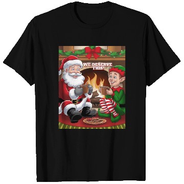 Discover We Deserve This! Santa Claus And Elf Relaxing T Shirts
