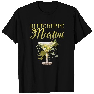 Discover Blutgruppe Martini Cocktail Bartender T Shirts