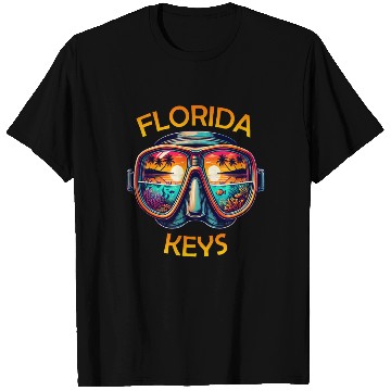Discover Florida Keys Diving Beach Sunset T Shirts
