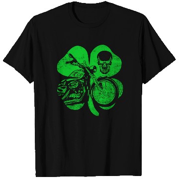 Discover Motorcycle St Patricks Day Biker Skull T Shirts