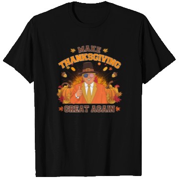 Discover Make Thanksgiving Great Again Autumn Fall Leaves T Shirts