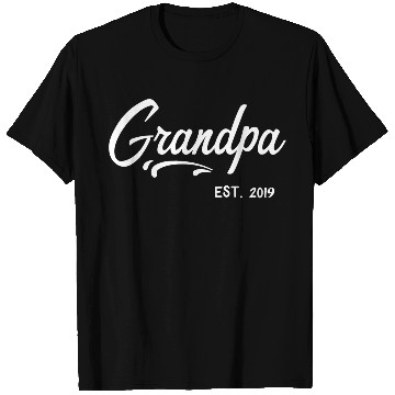 Discover Grandparents Grandpa Established 2019 Grandfather T Shirts