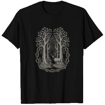 Discover enchanting Forest Dark Cottagecore Scene T Shirts