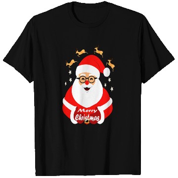Discover Jolly Santa Claus with Reindeer - Merry Christmas T Shirts