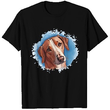 Discover Dog SAVEBRACKE hunting dog - turquoise watercolor T Shirts