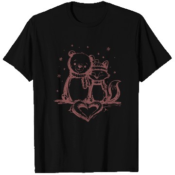 Discover Bear and Fox in Love T Shirts