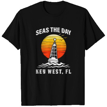 Discover Key-West SEAS THE DAY KEY-WEST SEAS Yachting T Shirts