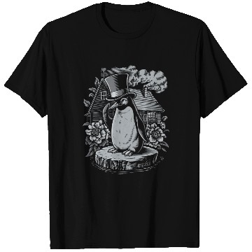 Discover Dark Cottagecore Penguin in Top Hat by House T Shirts