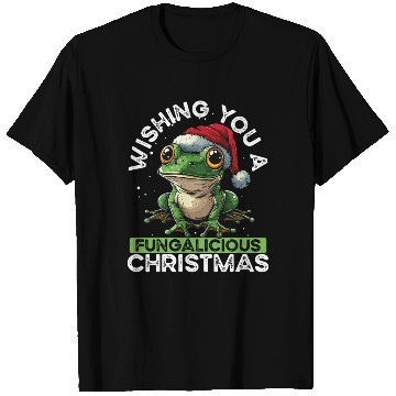 Discover Merry Christmas Frog on Mushroom Cottagecore T Shirts