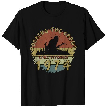 Discover 50th birthday Rocking this planet GIT 12/1974 T Shirts