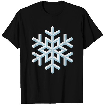 Discover Snowflake 3D (Snow / Snowing / Winter Magic) T Shirts