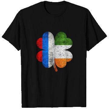 Discover Russian Irish Shamrock Russia Ireland Flag T Shirts