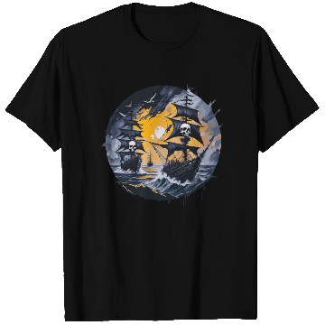 Discover Pirate Boat, Pirates, Captain, Sailing Ship, T Shirts