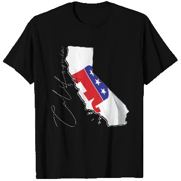Discover Republican Flag in California State Map CA T Shirts