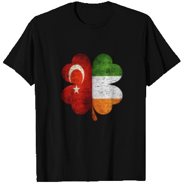 Discover Turkish Irish Shamrock Turkey Ireland Flag T Shirts